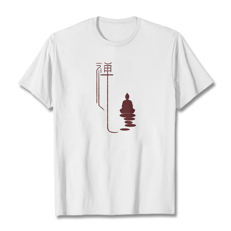 T-shirt Bouddha Zen Buddha Stones - Blanc - 2XL - image 9