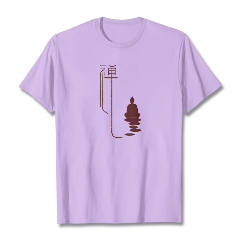 T-shirt Bouddha Zen Buddha Stones - Prune - 2XL - image 14