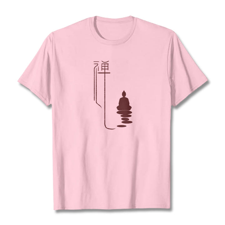 T-shirt Bouddha Zen Buddha Stones - Rose clair - 2XL - image 12