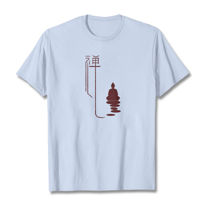 T-shirt Bouddha Zen Buddha Stones - Cyan clair - 2XL - image 13