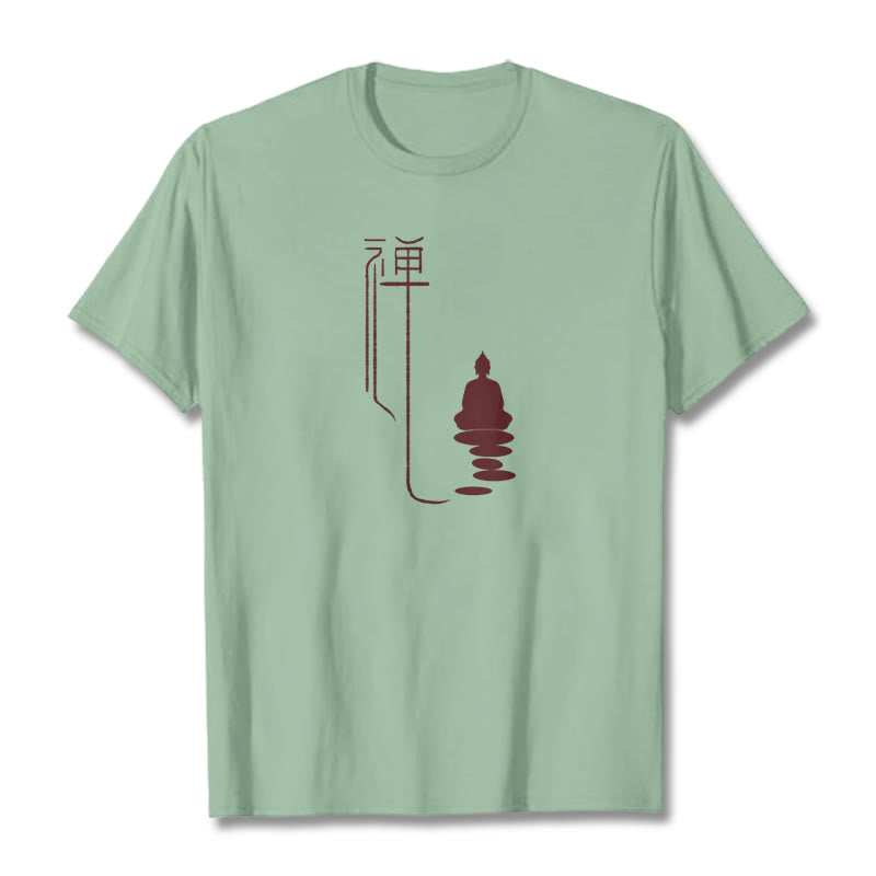T-shirt Bouddha Zen Buddha Stones - Vert pâle - 2XL - image 17