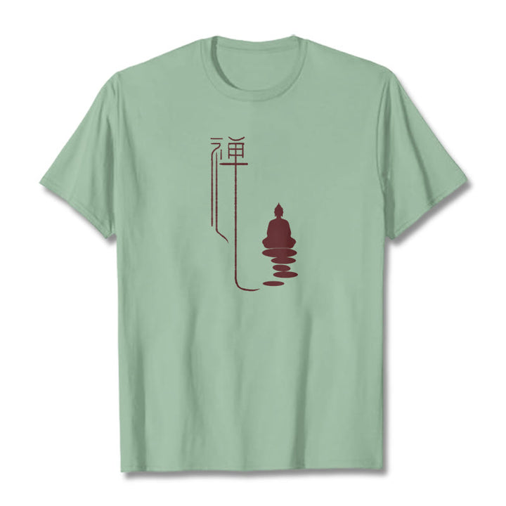 T-shirt Bouddha Zen Buddha Stones - Vert pâle - 2XL - image 17