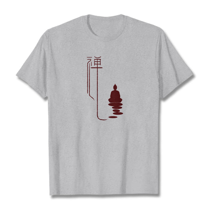 T-shirt Bouddha Zen Buddha Stones - Gris clair - 2XL - image 18