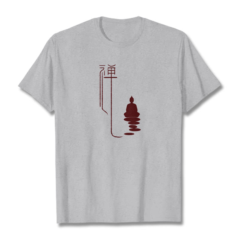 T-shirt Bouddha Zen Buddha Stones - Gris clair - 2XL - image 19