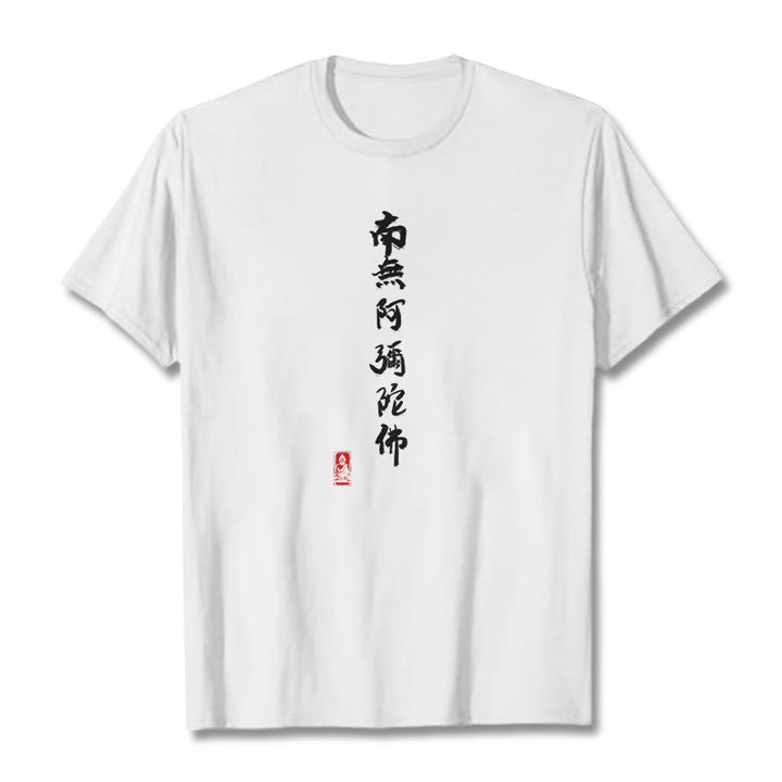 T-shirt Buddha Stones Nan Wu E Mi Tuo Fo - Blanc - 2XL - image 8
