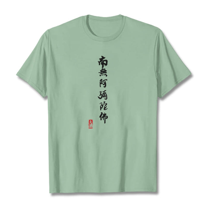 T-shirt Buddha Stones Nan Wu E Mi Tuo Fo - Vert pâle - 2XL - image 15