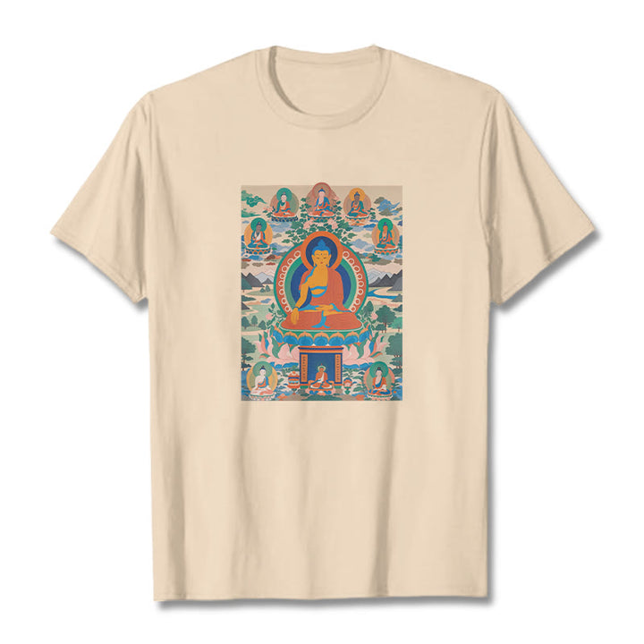 T-shirt Buddha Stones Le Sutra du Bouddha de Médecine transformé en art - Bisque - 2XL - image 10
