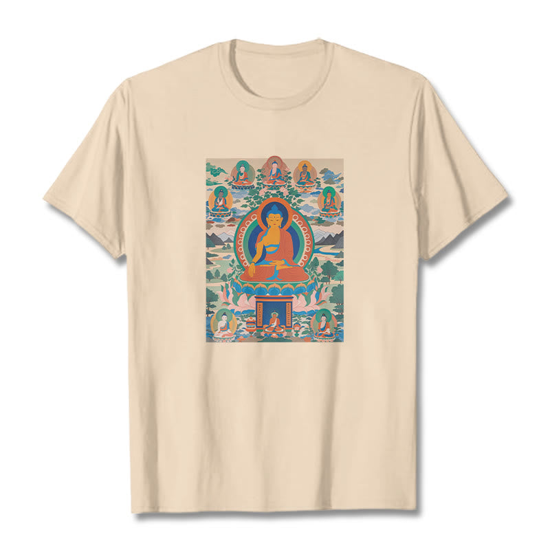 T-shirt Buddha Stones Le Sutra du Bouddha de Médecine transformé en art - Bisque - 2XL - image 11