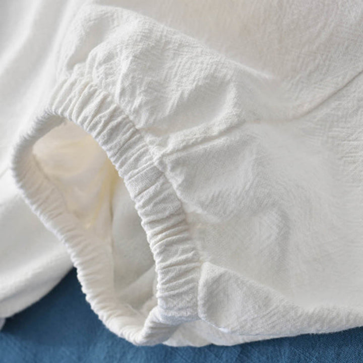 Pantalon uni en lin et coton ramie avec poches Buddha Stones - image 31