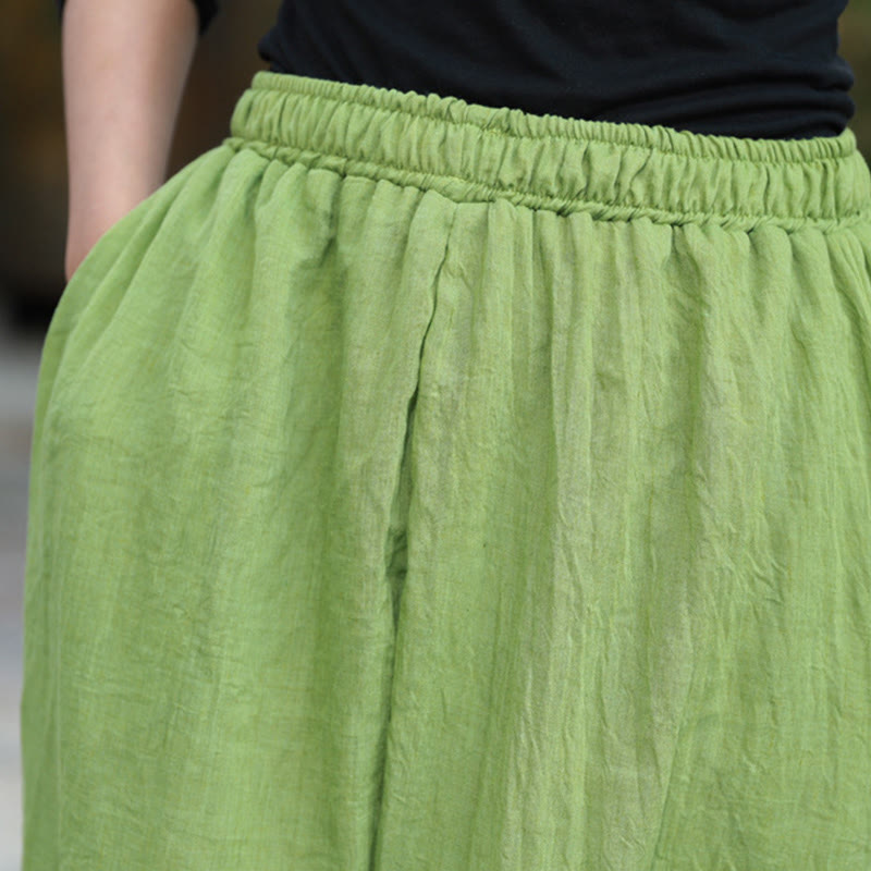 Pantalon décontracté d'été en coton pour femme avec poches Buddha Stones - image 5
