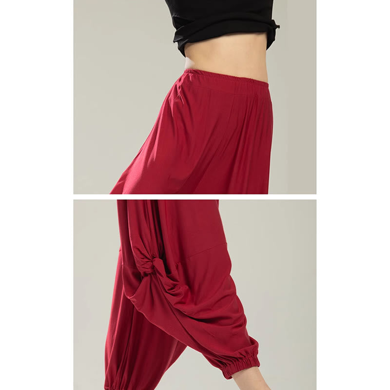 Pantalon de yoga respirant en modal de couleur unie Buddha Stones - image 16
