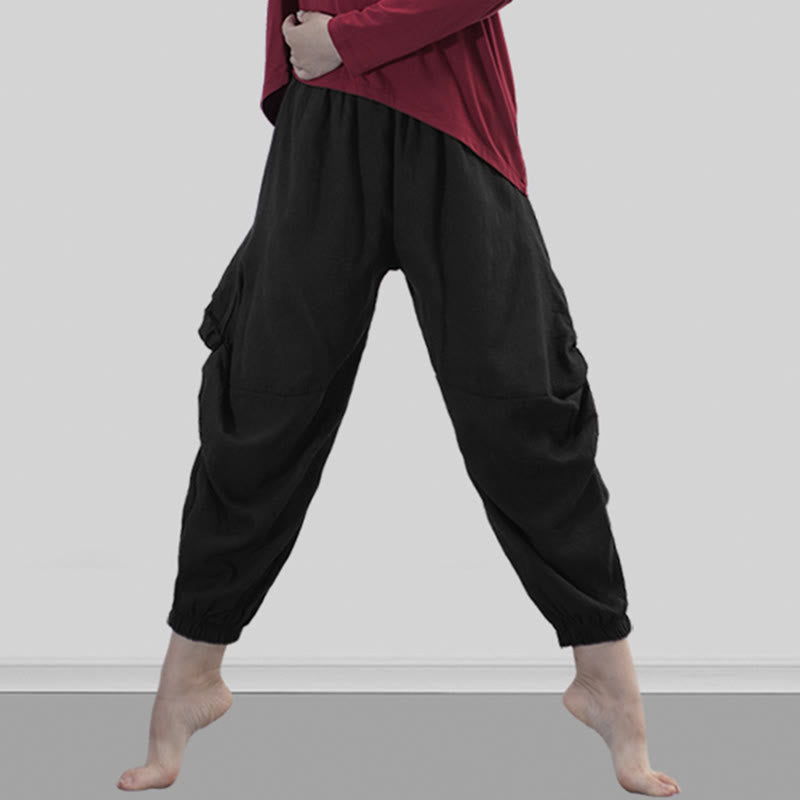 Pantalon de yoga respirant en modal de couleur unie Buddha Stones - image 21