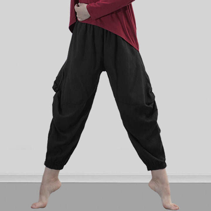 Pantalon de yoga respirant en modal de couleur unie Buddha Stones - image 21