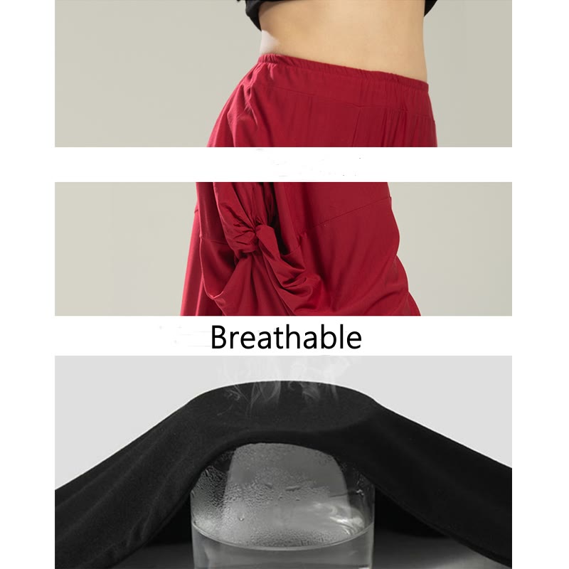 Pantalon de yoga respirant en modal de couleur unie Buddha Stones - image 7