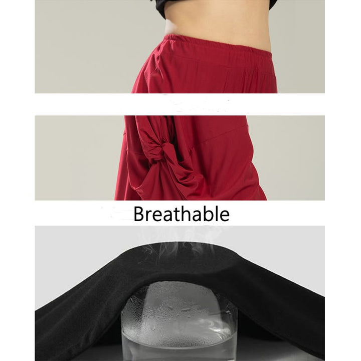 Pantalon de yoga respirant en modal de couleur unie Buddha Stones - image 7
