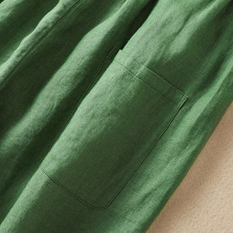 Pantalon sarouel d'été en coton avec cordon de serrage et poches pour femme Buddha Stones - image 15