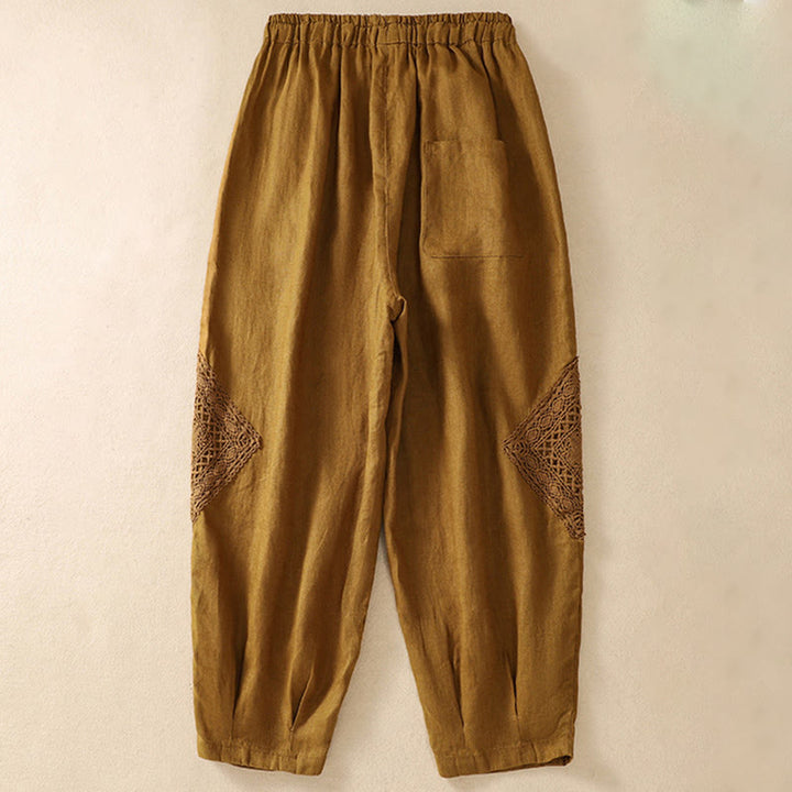 Pantalon sarouel d'été en coton avec cordon de serrage et poches pour femme Buddha Stones - image 19