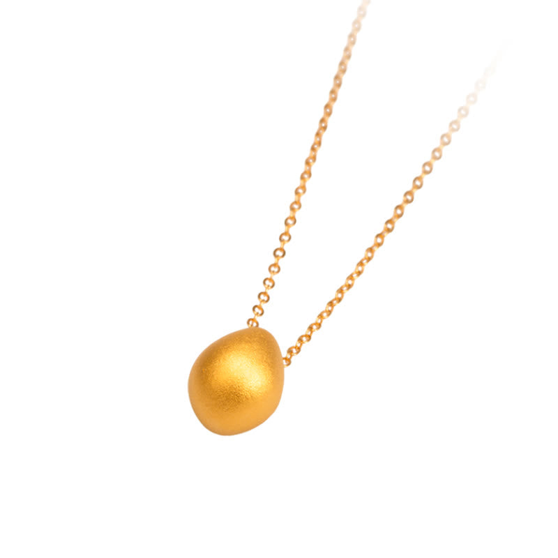 Collier pendentif en forme de goutte d'eau en or 999 Buddha Stones