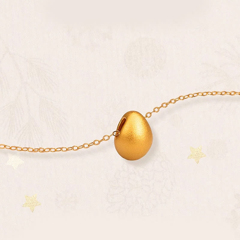 Collier pendentif en forme de goutte d'eau en or 999 Buddha Stones