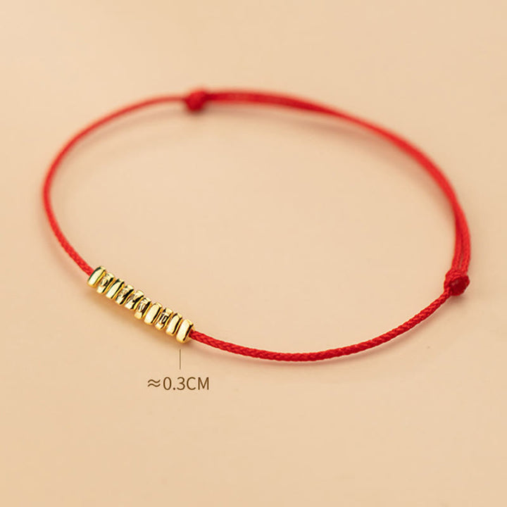 Bracelet en corde tressée ultra-mince fait main en argent sterling 925 avec petites pièces de Buddha Stones - image 7