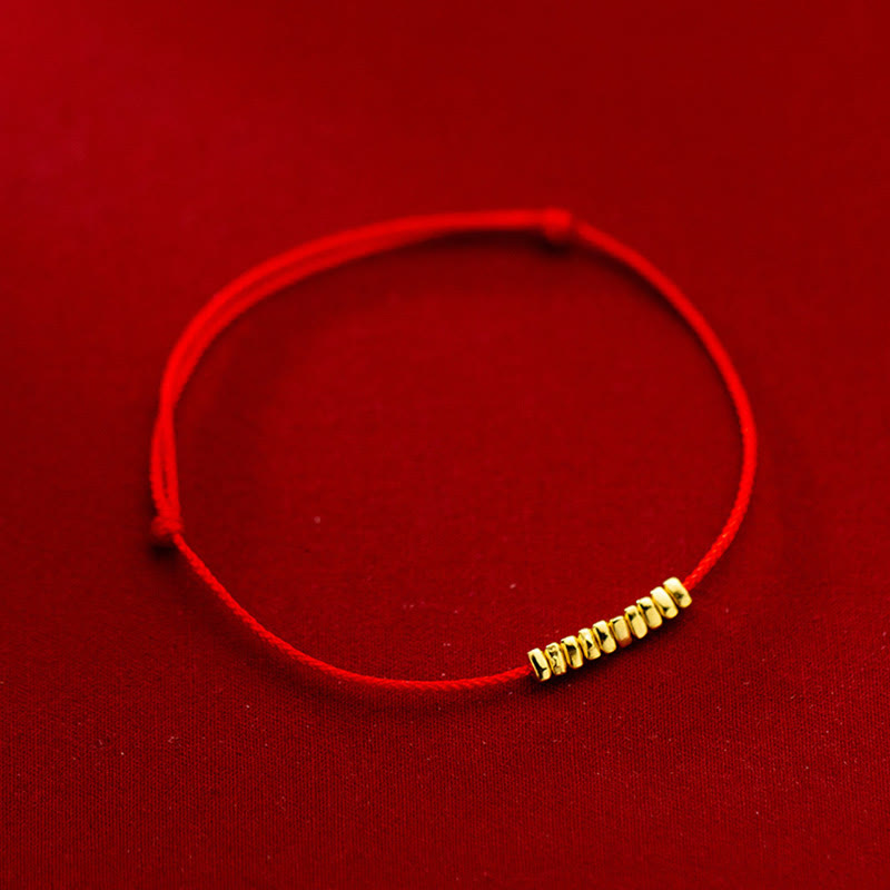 Bracelet en corde tressée ultra-mince fait main en argent sterling 925 avec petites pièces de Buddha Stones