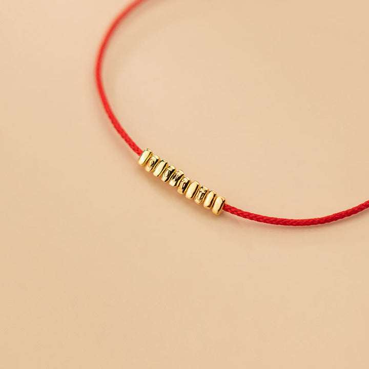 Bracelet en corde tressée ultra-mince fait main en argent sterling 925 avec petites pièces de Buddha Stones - image 5