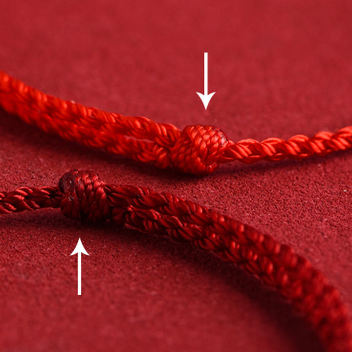 Bracelet en corde fait main avec breloque en forme de serrure chinoise en or 999 avec Buddha Stones et caractère Fu - image 15