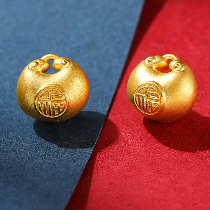 Collier pendentif en corde porte-bonheur avec motif de verrouillage de souhait en or 999 Buddha Stones - image 11