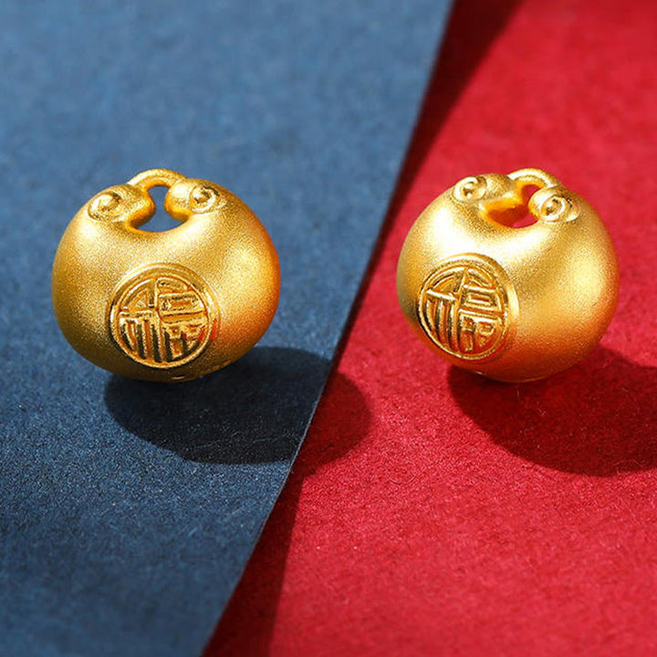 Collier pendentif en corde porte-bonheur avec motif de verrouillage de souhait en or 999 Buddha Stones - image 11