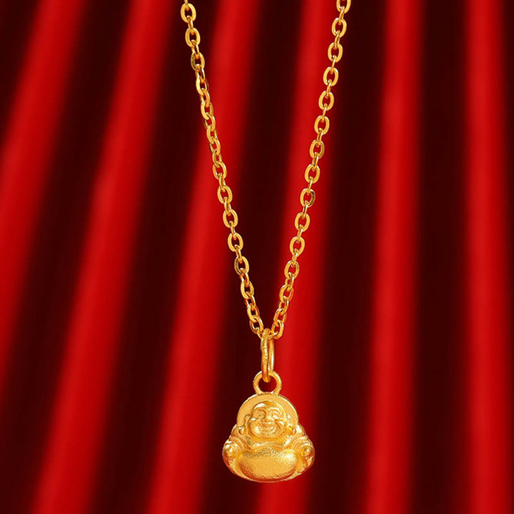 Buddha Stones rieur en or 999 avec mini pierres de Bouddha
