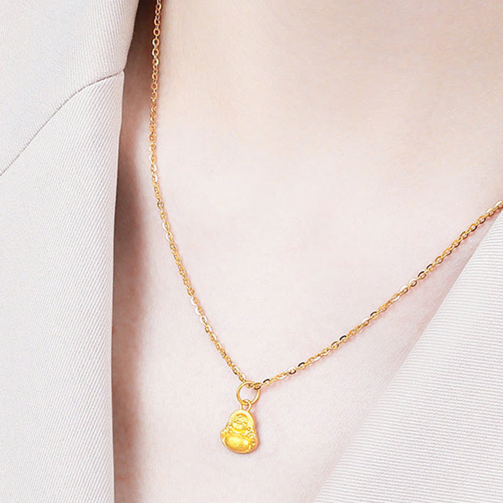 Buddha Stones rieur en or 999 avec mini pierres de Bouddha - image 15