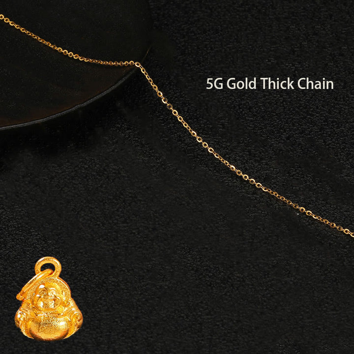 Buddha Stones rieur en or 999 avec mini pierres de Bouddha