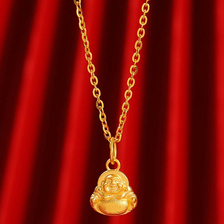 Buddha Stones rieur en or 999 avec mini pierres de Bouddha