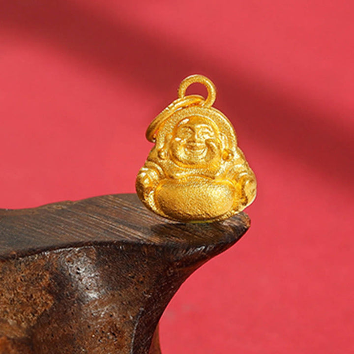 Buddha Stones rieur en or 999 avec mini pierres de Bouddha