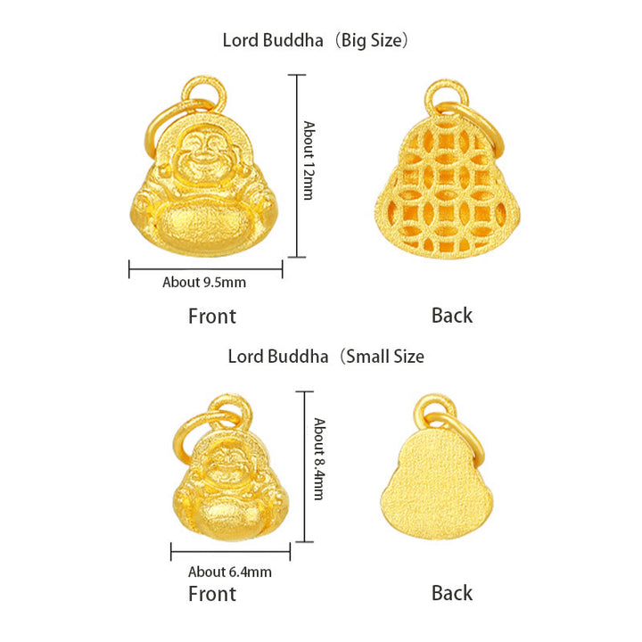 Buddha Stones rieur en or 999 avec mini pierres de Bouddha