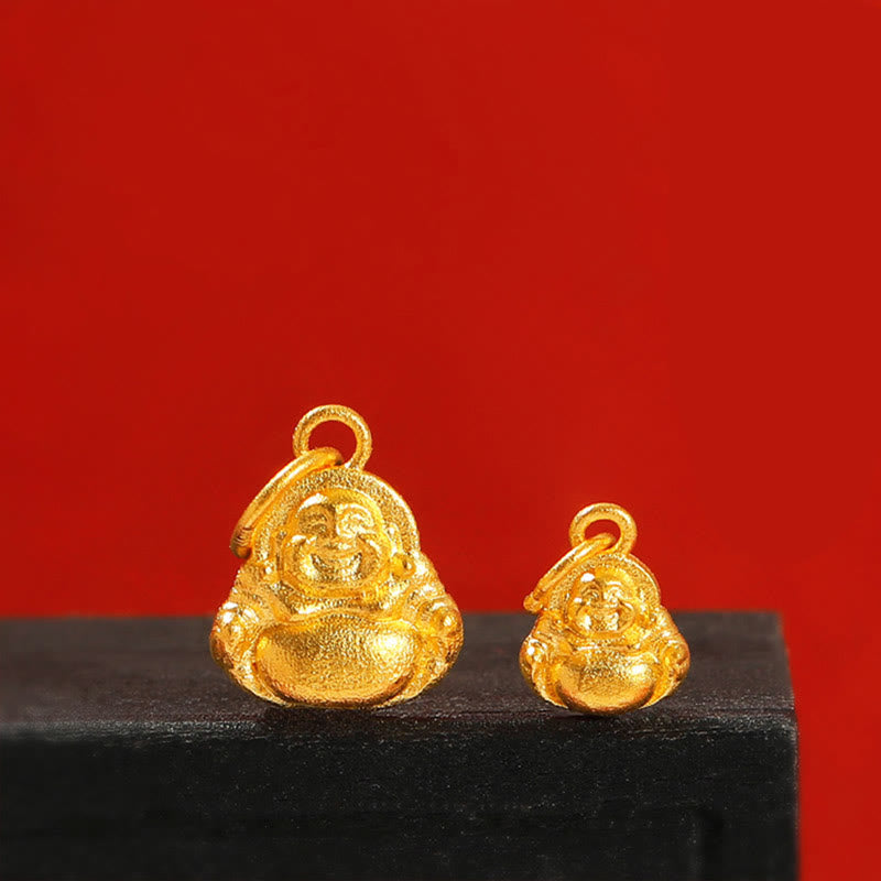 Buddha Stones rieur en or 999 avec mini pierres de Bouddha