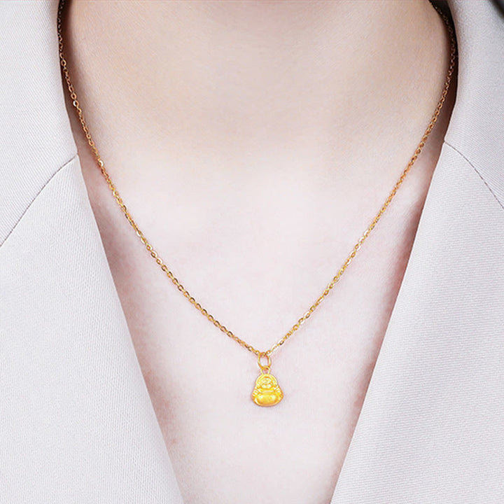 Buddha Stones rieur en or 999 avec mini pierres de Bouddha - image 16