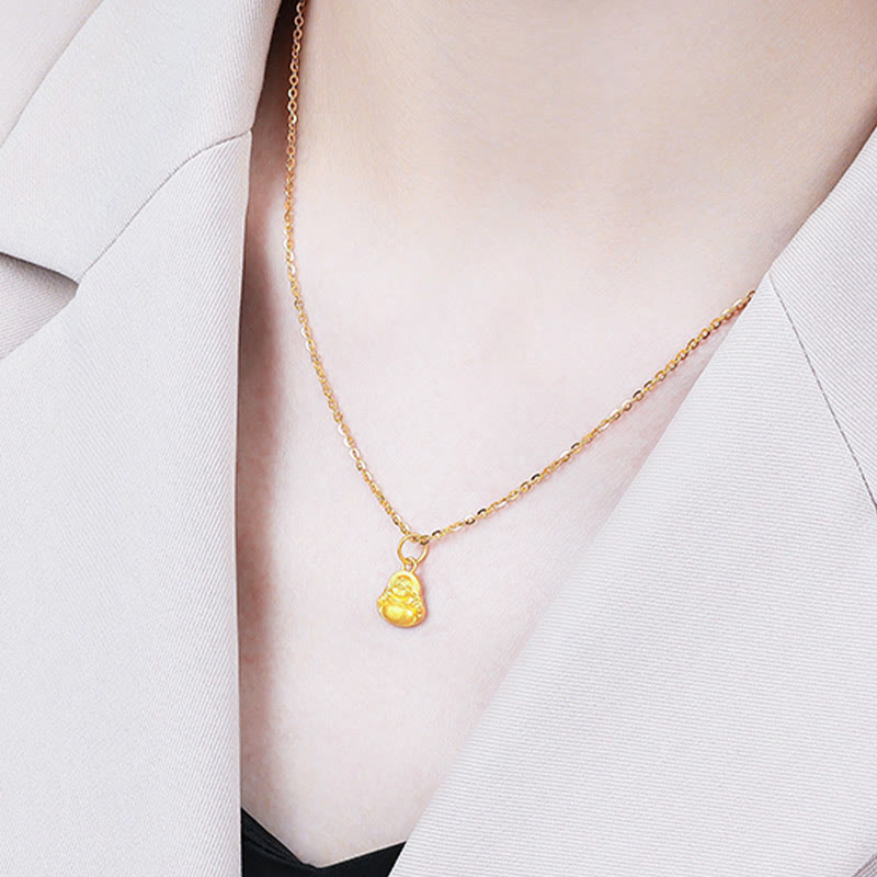 Buddha Stones rieur en or 999 avec mini pierres de Bouddha - image 11