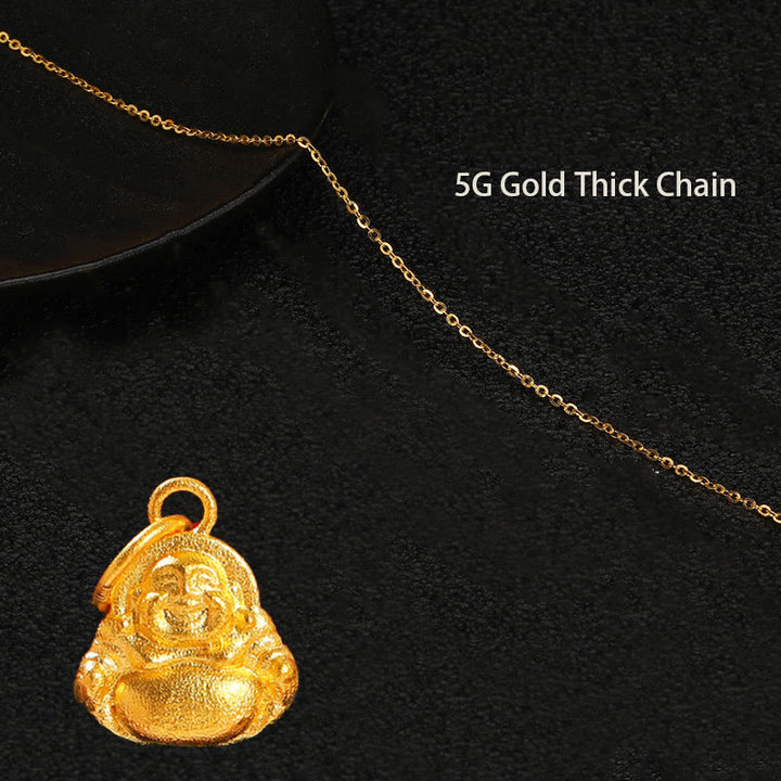 Buddha Stones rieur en or 999 avec mini pierres de Bouddha