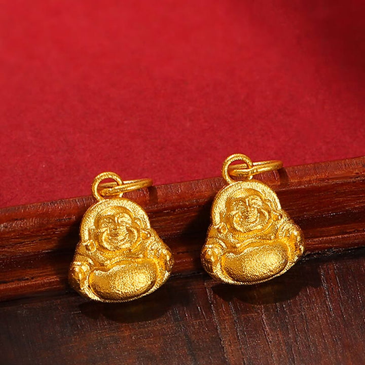 Buddha Stones rieur en or 999 avec mini pierres de Bouddha