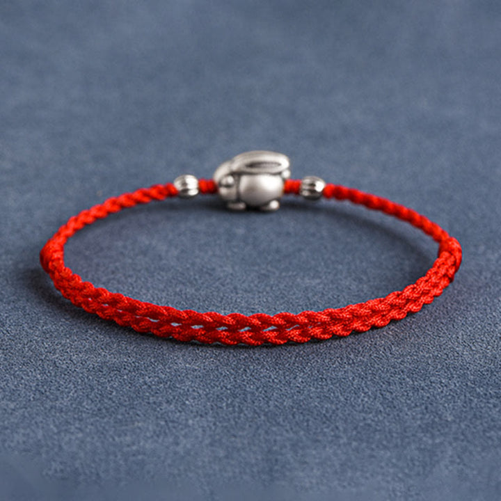 Bracelet de cheville porte-bonheur en argent sterling 999 fait à la main avec Buddha Stones