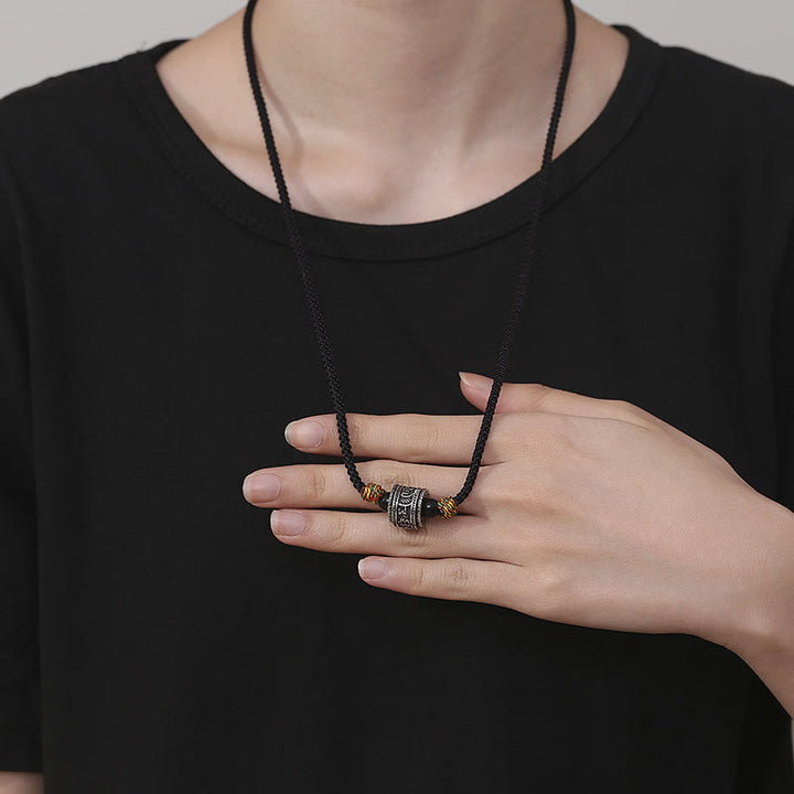 Collier pendentif en corde de sagesse en cuivre avec Buddha Stones du Tibet Om Mani Padme Hum Swastika PiXiu - image 4