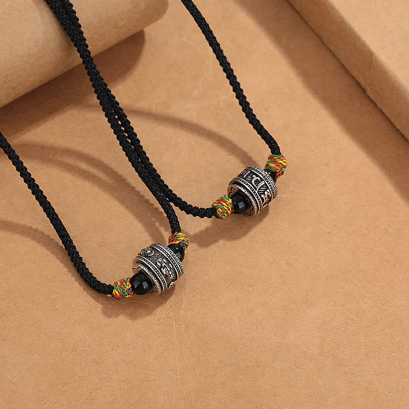 Collier pendentif en corde de sagesse en cuivre avec Buddha Stones du Tibet Om Mani Padme Hum Swastika PiXiu - image 2