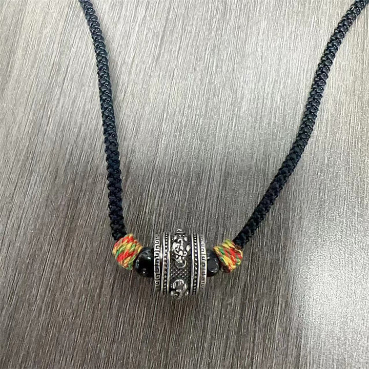 Collier pendentif en corde de sagesse en cuivre avec Buddha Stones du Tibet Om Mani Padme Hum Swastika PiXiu - image 8