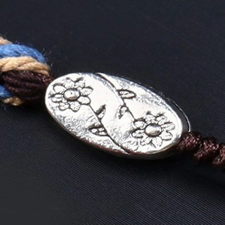 Collier pendentif en corde tressée avec Buddha Stones