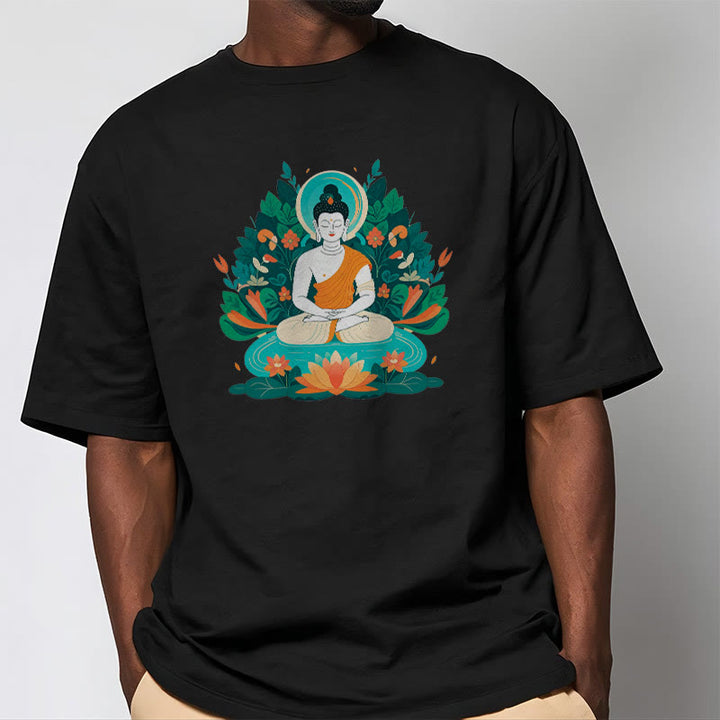 T-shirt Buddha Stones Fleur Herbe Lotus Bodhisattva - image 6