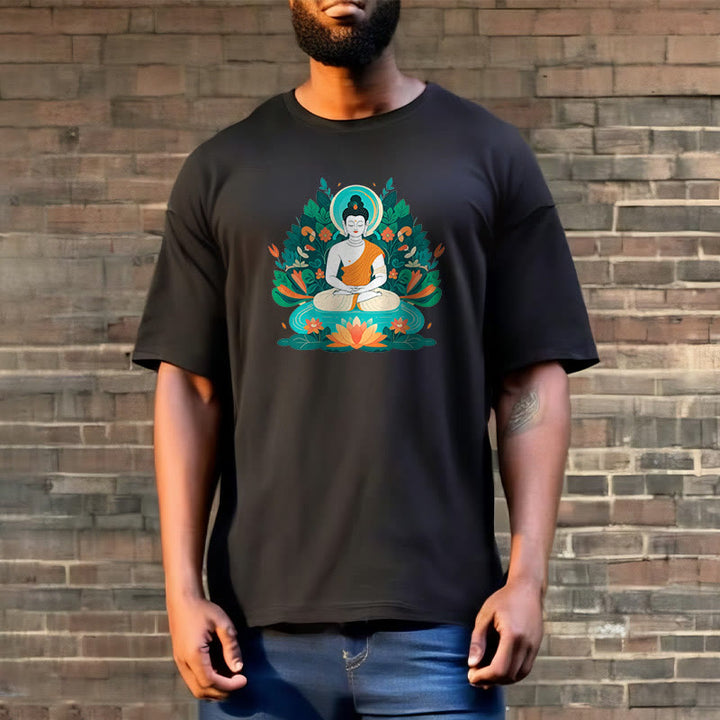 T-shirt Buddha Stones Fleur Herbe Lotus Bodhisattva - image 7
