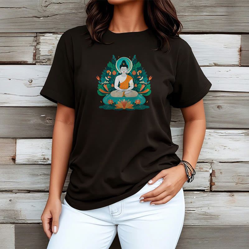 T-shirt Buddha Stones Fleur Herbe Lotus Bodhisattva - image 9