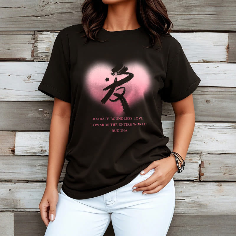 Les Buddha Stones Ai rayonnent un amour sans limite envers le monde entier T-shirt