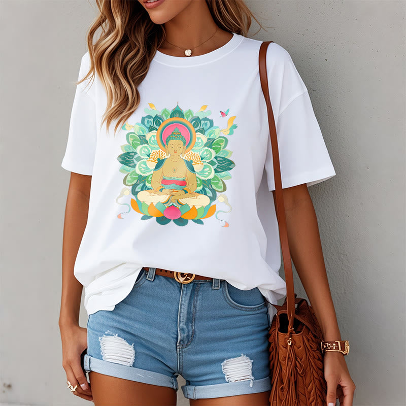 T-shirt inspiré du Buddha Stones , du papillon et du lotus - image 3